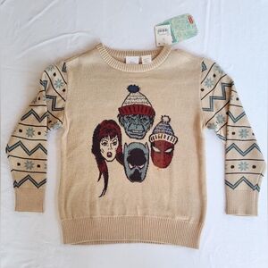 NWT XS Marvel Holiday Sweater Spider-man, The Hulk, Black Panther, Black Widow